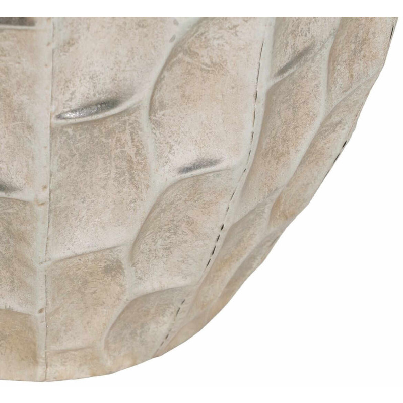 Cache pot haut moderne XL Rond Hauteur 51 cm en Métal Argenté Quendyl - 4