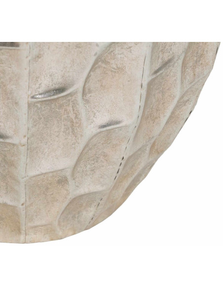 Cache pot haut moderne XL Rond Hauteur 51 cm en Métal Argenté Quendyl - 4