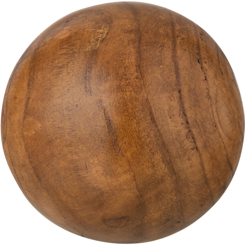 Boule décorative Hazel Hauteur 15 cm en Bois de Paulownia Marron - 1