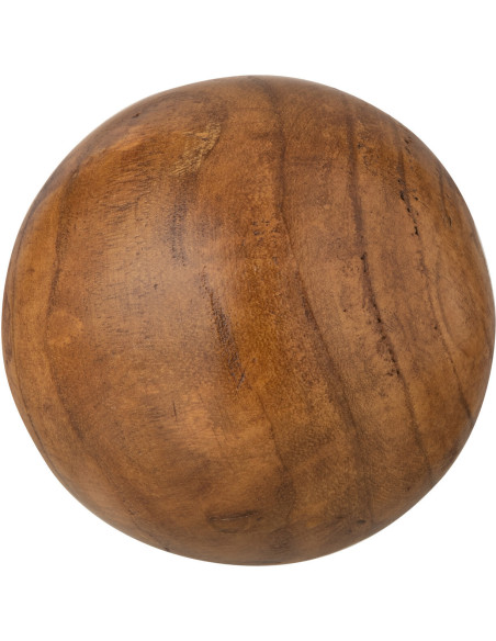 Boule décorative Hazel Hauteur 15 cm en Bois de Paulownia Marron - 1