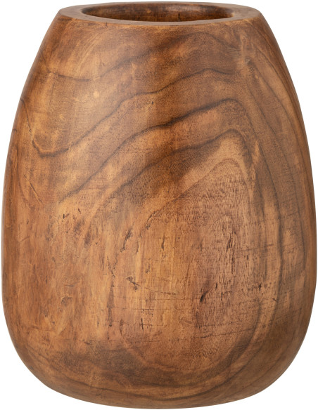 Vase Ovale XL Hazel Hauteur 50 cm en Bois de paulownia Marron - 1