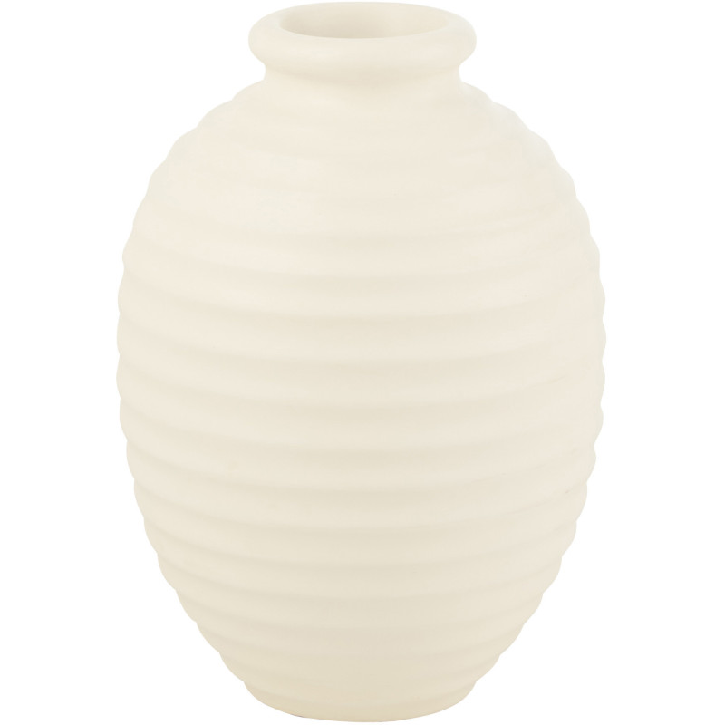 Vase Jarre XL Livia Hauteur 50 cm en Terracotta Blanc J-Line - 1