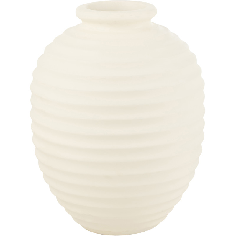 Vase Jarre XL Livia Hauteur 65 cm en Terracotta Blanc - 1