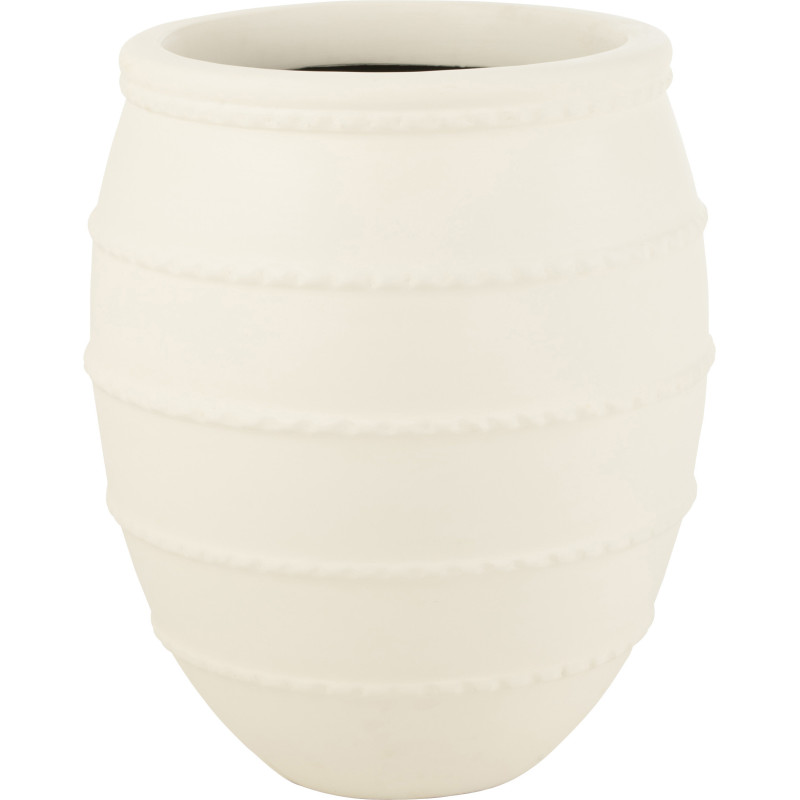 Cache-pot XXL en Terracotta Blanc Hoplite Diamètre 59 cm - 1