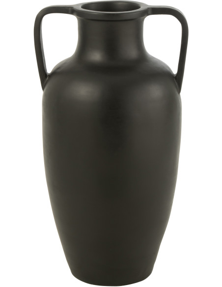 Vase Amphore XL Livia Hauteur 65 cm en Terracotta Noir - 1