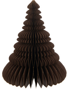 Sapin de Noël pliant Hauteur 30 cm en Papier Marron - 1