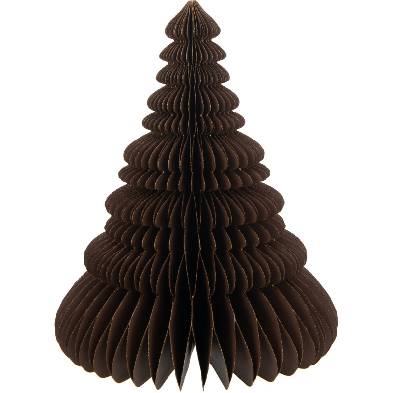 Sapin de Noël pliant Hauteur 30 cm en Papier Marron - 1