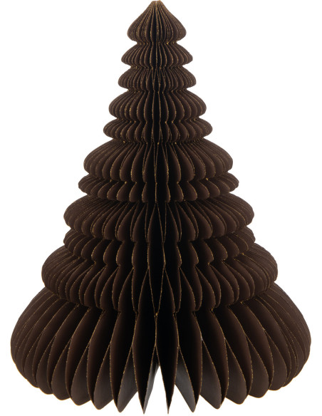 Sapin de Noël pliant Hauteur 30 cm en Papier Marron - 1