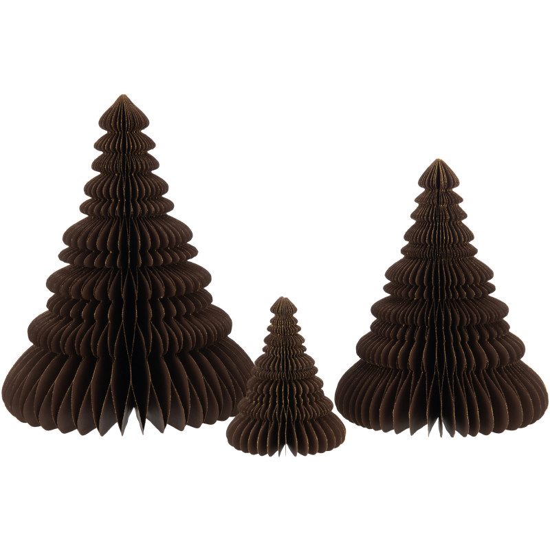 Sapin de Noël pliant Hauteur 30 cm en Papier Marron - 2
