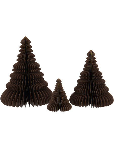 Sapin de Noël pliant Hauteur 30 cm en Papier Marron - 2