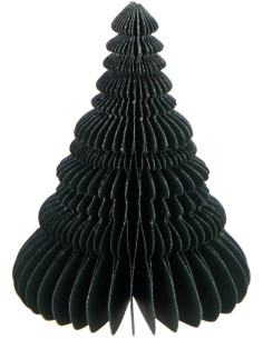 Sapin de Noël pliant Hauteur 15 cm en Papier Vert - 1