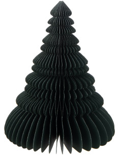 Sapin de Noël pliant Hauteur 25 cm en Papier Vert - 1