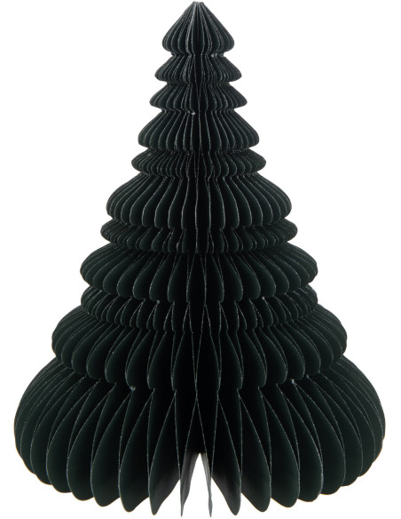 Sapin de Noël pliant Hauteur 30 cm en Papier Vert - 1
