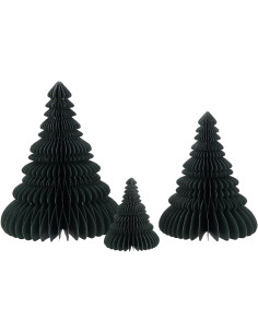 Sapin de Noël pliant Hauteur 30 cm en Papier Vert - 2