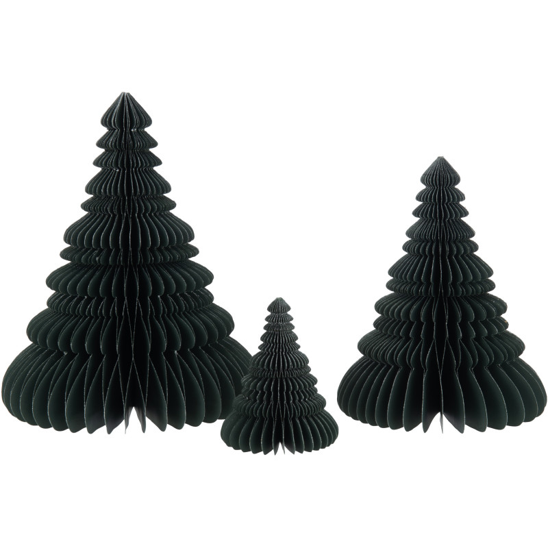 Sapin de Noël pliant Hauteur 30 cm en Papier Vert - 2