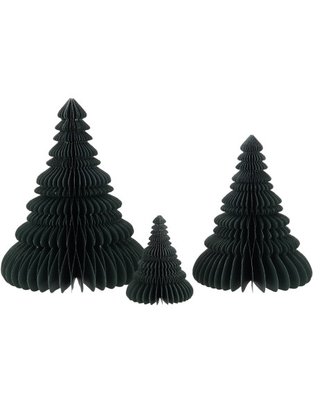 Sapin de Noël pliant Hauteur 30 cm en Papier Vert - 2