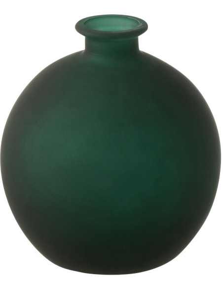 Vase Boule Myrthil Hauteur 15 cm en Verre Vert - 1