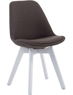 Chaise Sakina en Polyester Gris foncé Bois de hêtre Blanc  - 1