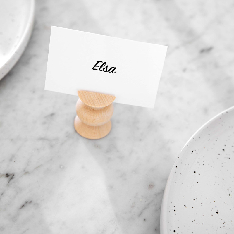 Porte photo original Hauteur 4 cm en Bois Naturel Totem 1 - 2