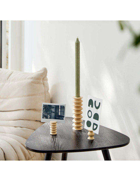 Porte photo original Hauteur 4 cm en Bois Naturel Totem 1 - 3