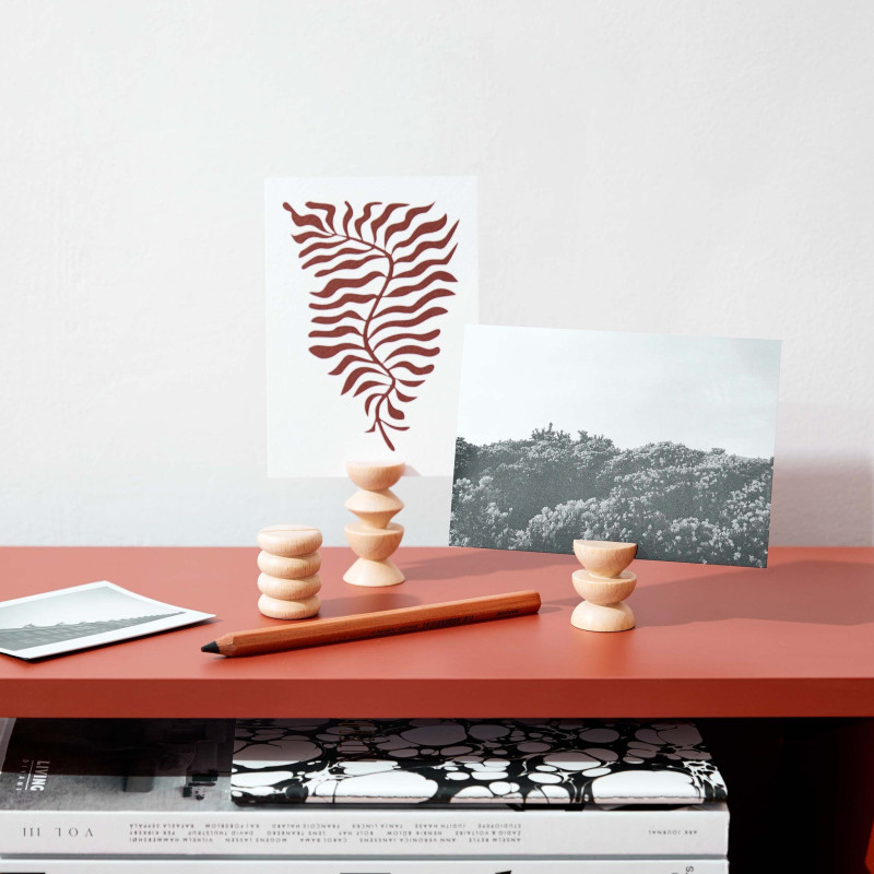 Porte photo original Hauteur 4 cm en Bois Naturel Totem 1 - 6