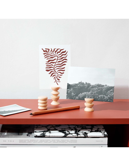 Porte photo original Hauteur 4 cm en Bois Naturel Totem 1 - 6