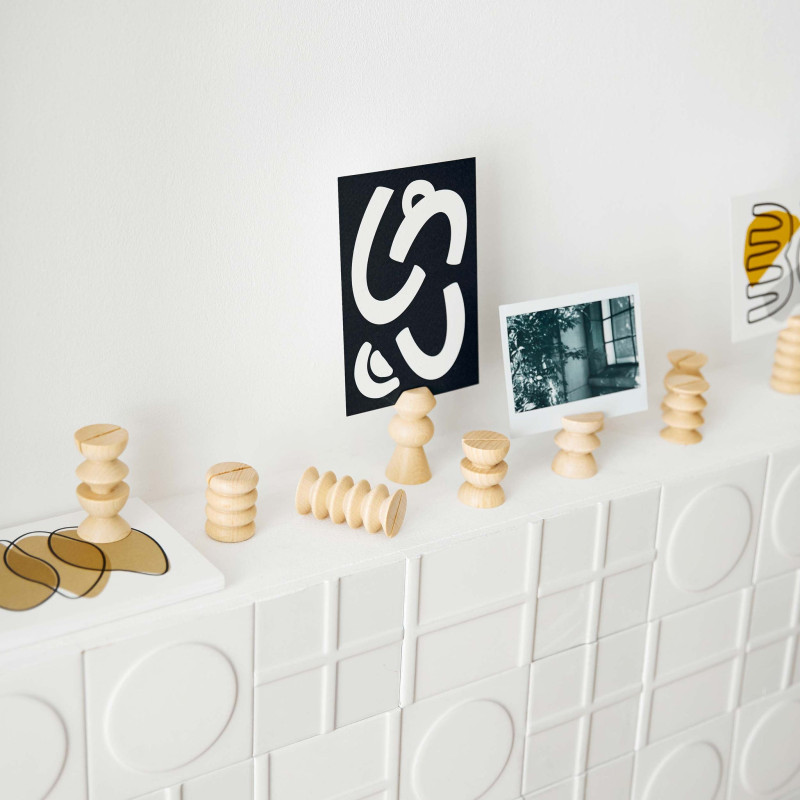 Porte photo original Hauteur 4 cm en Bois Naturel Totem 1 - 7