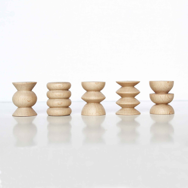 Porte photo original Hauteur 4 cm en Bois Naturel Totem 1 - 8