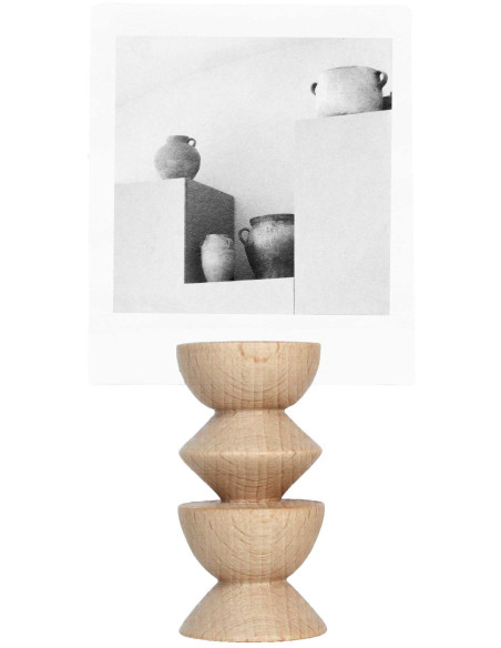 Porte photo original Hauteur 6 cm en Bois Naturel Totem 3 - 1