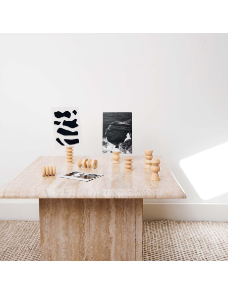 Porte photo original Hauteur 6 cm en Bois Naturel Totem 3 - 3