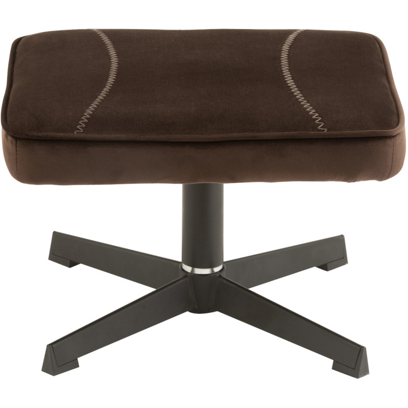Fauteuil Relax Fred en Tissu Marron foncé Métal Noir - 12
