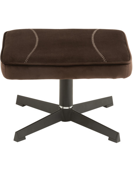 Fauteuil Relax Fred en Tissu Marron foncé Métal Noir - 12