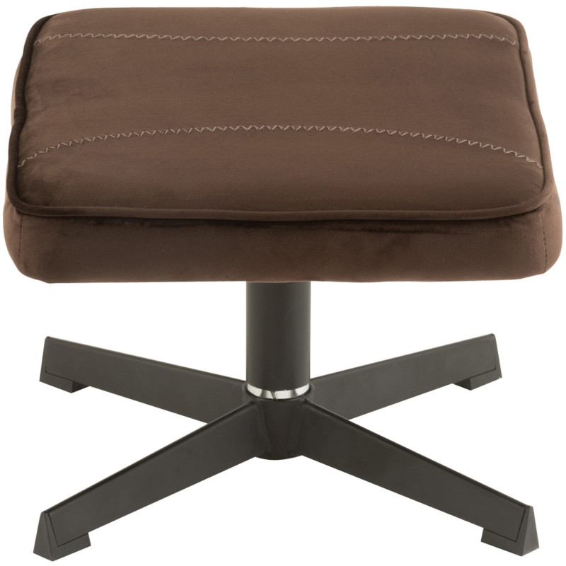 Fauteuil Relax Fred en Tissu Marron foncé Métal Noir - 13