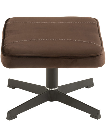 Fauteuil Relax Fred en Tissu Marron foncé Métal Noir - 13