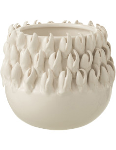 Cache-pot en Céramique Blanc Louise Diamètre 15 cm - 1