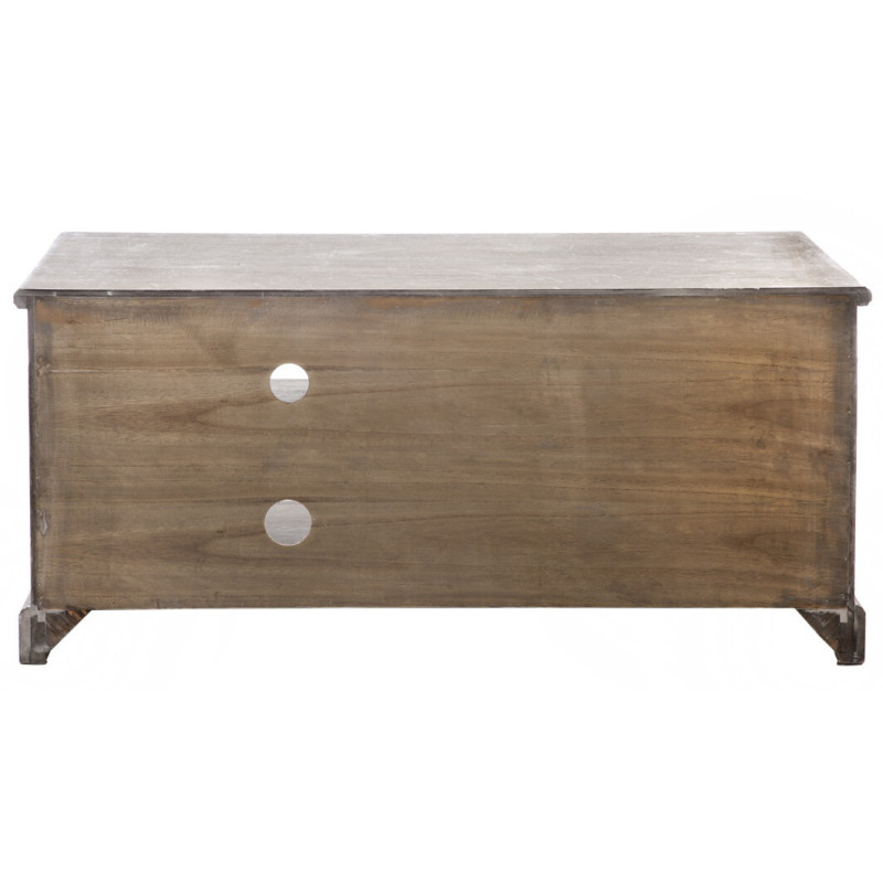 Meuble TV 2 tiroirs 2 niches Brighton en Bois de paulownia Naturel - 3