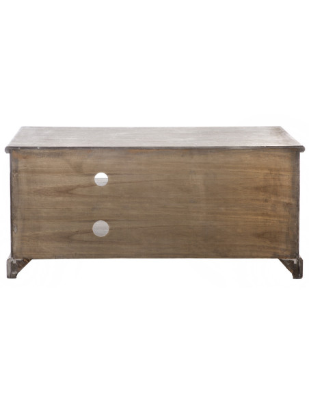 Meuble TV 2 tiroirs 2 niches Brighton en Bois de paulownia Naturel - 3