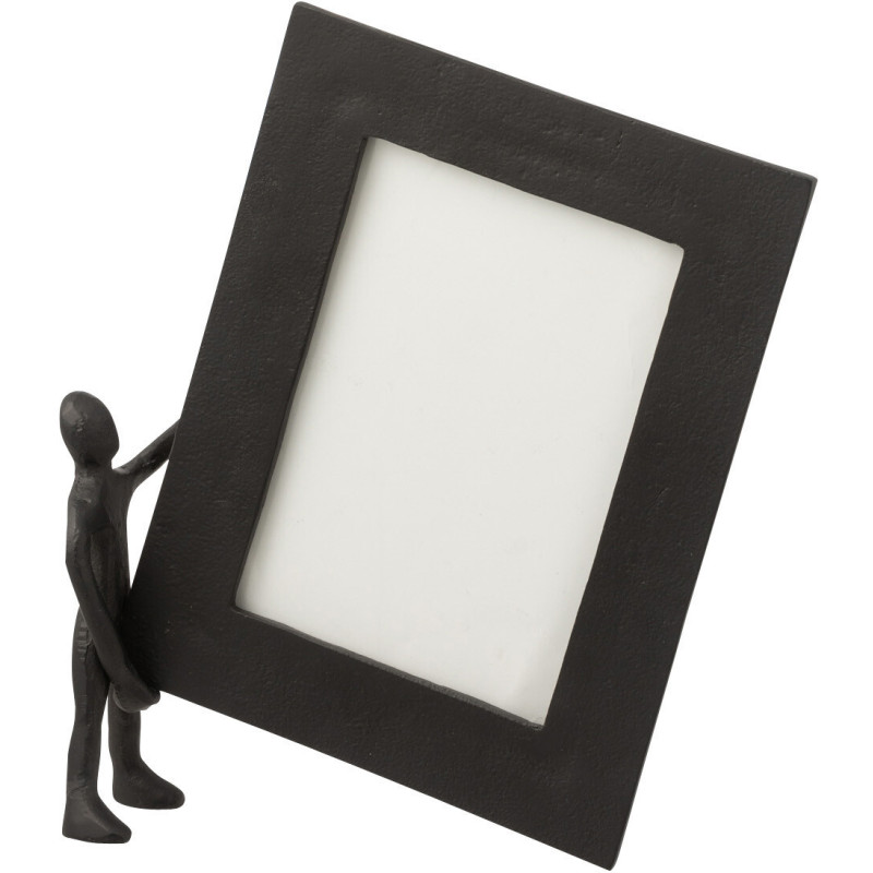 Cadre photo Bonhomme Huma en Métal Noir pour photo 13x18 - 1