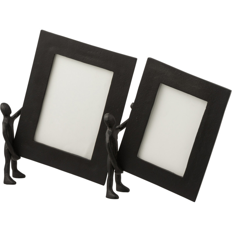 Cadre photo Bonhomme Huma en Métal Noir pour photo 13x18 - 3