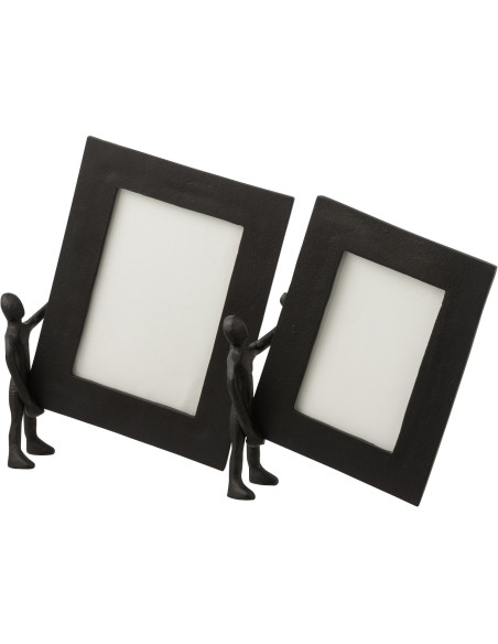 Cadre photo Bonhomme Huma en Métal Noir pour photo 13x18 - 3