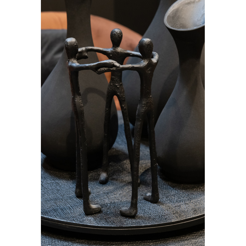 Statue déco Personnages en cercle Huma en Métal Noir - 2