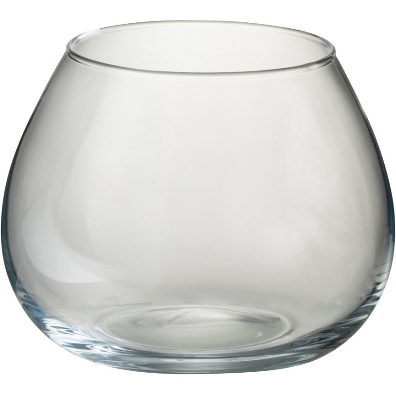 Vase Ovale Ridges Hauteur 40 cm en Verre Blanc - 1