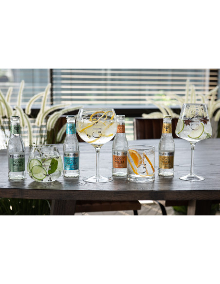 Verre à Gin Tonic Lemy en Verre Transparent Argenté (Lot de 4) - 4