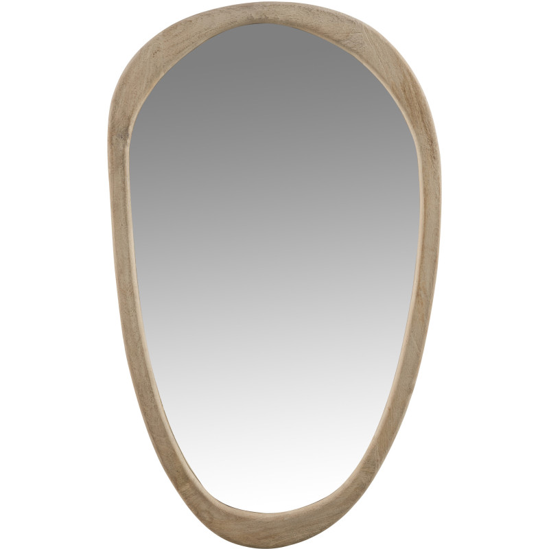 Miroir Mural Irrégulier XL Andrès en Bois de manguier Naturel - 1