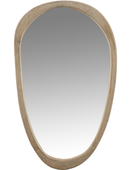 Miroir Mural Irrégulier XL Andrès en Bois de manguier Naturel - 1