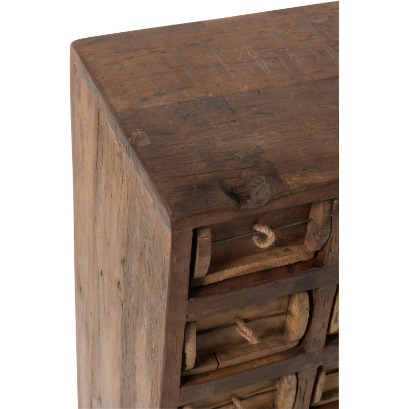 Meuble d'apothicaire 12 tiroirs Franklin en bois recyclé J-Line - 8