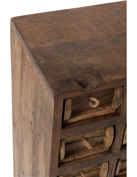 Meuble d'apothicaire 12 tiroirs Franklin en bois recyclé J-Line - 8