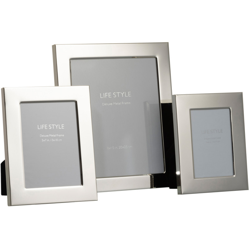 Cadre photo Bord large Stymia en Métal Argenté pour photo 20x25 - 2