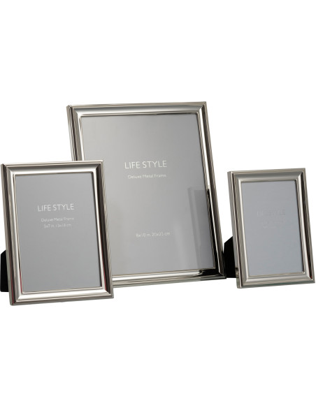 Cadre photo Classico en Métal Argenté pour photo 20x25 - 2