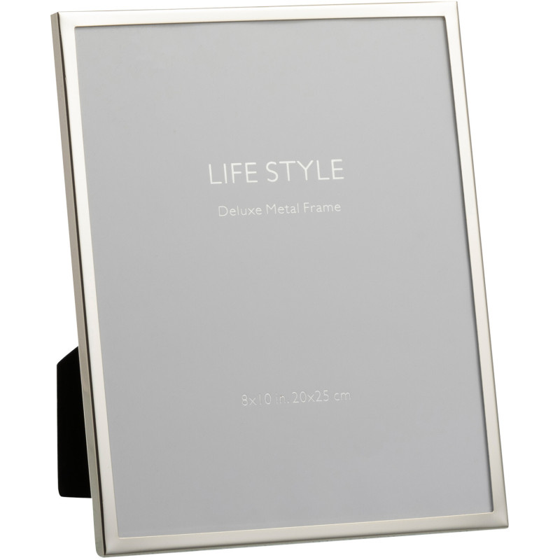 Cadre photo Bord fin Stymia en Métal Argenté pour photo 20x25 - 1